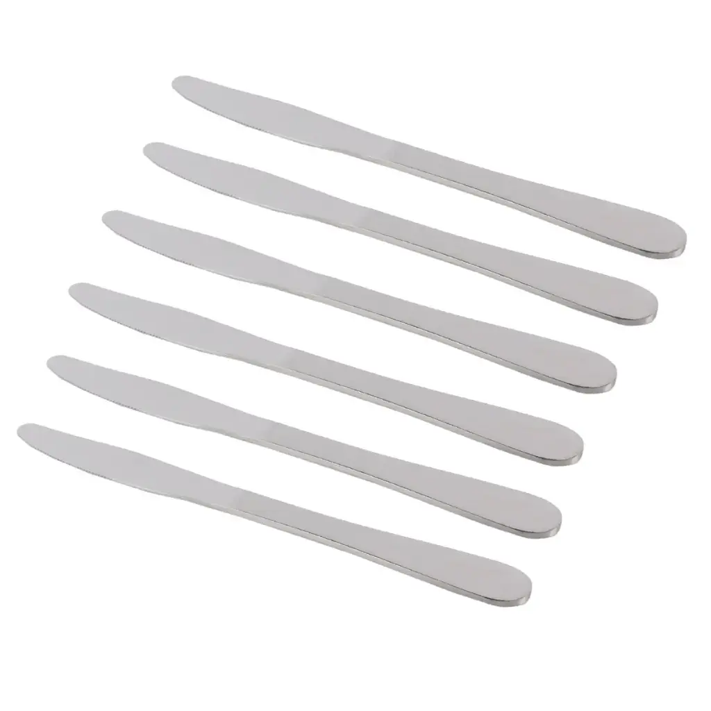 [CT4923-4GO] Lot De 6 Couteaux De Table En Acier Inoxydable - 21.5 X 2 Cm