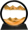 Tableau d'art de sable en mouvement 3D En Verre Circulaire 18 X 19 X 4 Cm