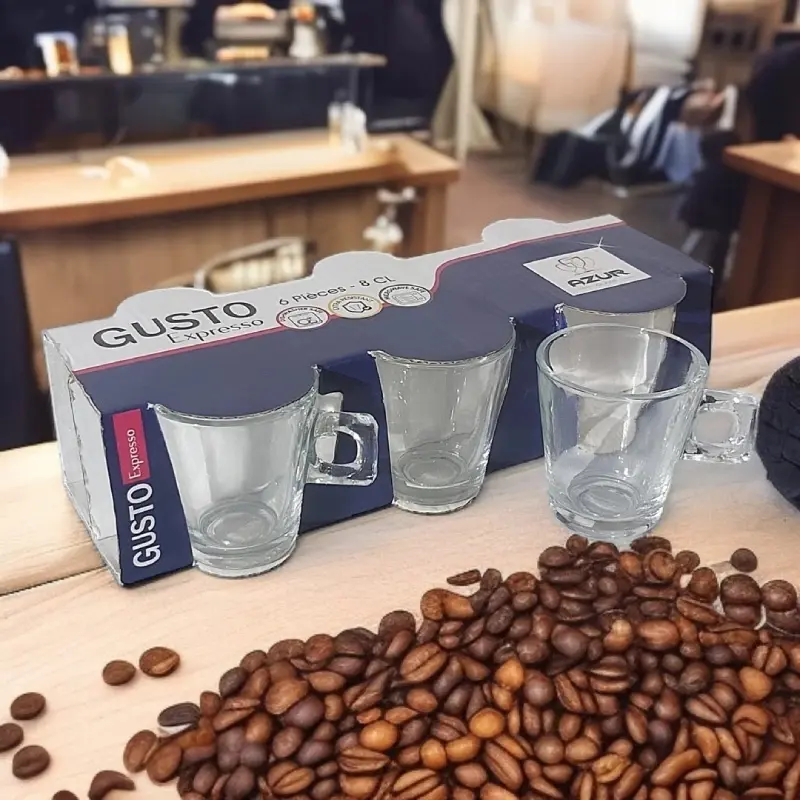 [AGCGE-8GO] AZUR GLASS Coffret De 6 tasse GUSTO Expresso 8cl