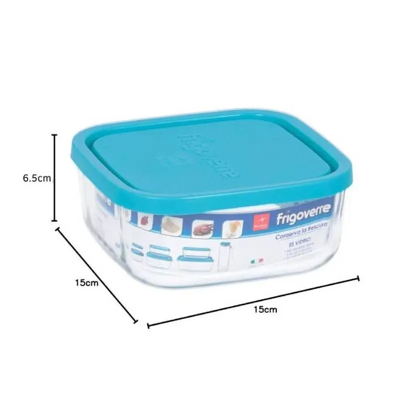 [BCCAF-15GO] Boîtes de Conservation Carré Frigoverre Bormioli Rocco 15x15cm / 100cl