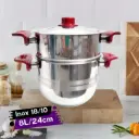 Couscoussière 8 L Inox Royal -18/10 - 24cm