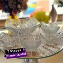 Ensemble de 7 Bols en verre Carrée AZUR GLASS IRIS