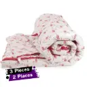 Couette 2 Places 100% Coton 190x235Cm-flamant rose