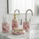 Ensemble de 4 accessoires de salle de bain en céramique GOLDEN HOUSE-Motif3