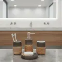 Ensemble de 4 accessoires de salle de bain en céramique GOLDEN HOUSE-Motif1