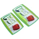 Lot de 2 Planches à Découper en PVC avec Couteau - 3 pièces -Motif 9