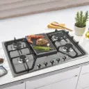 Plaque De Cuisson À Gaz 5 Feux Inox Avec Fonte Florence